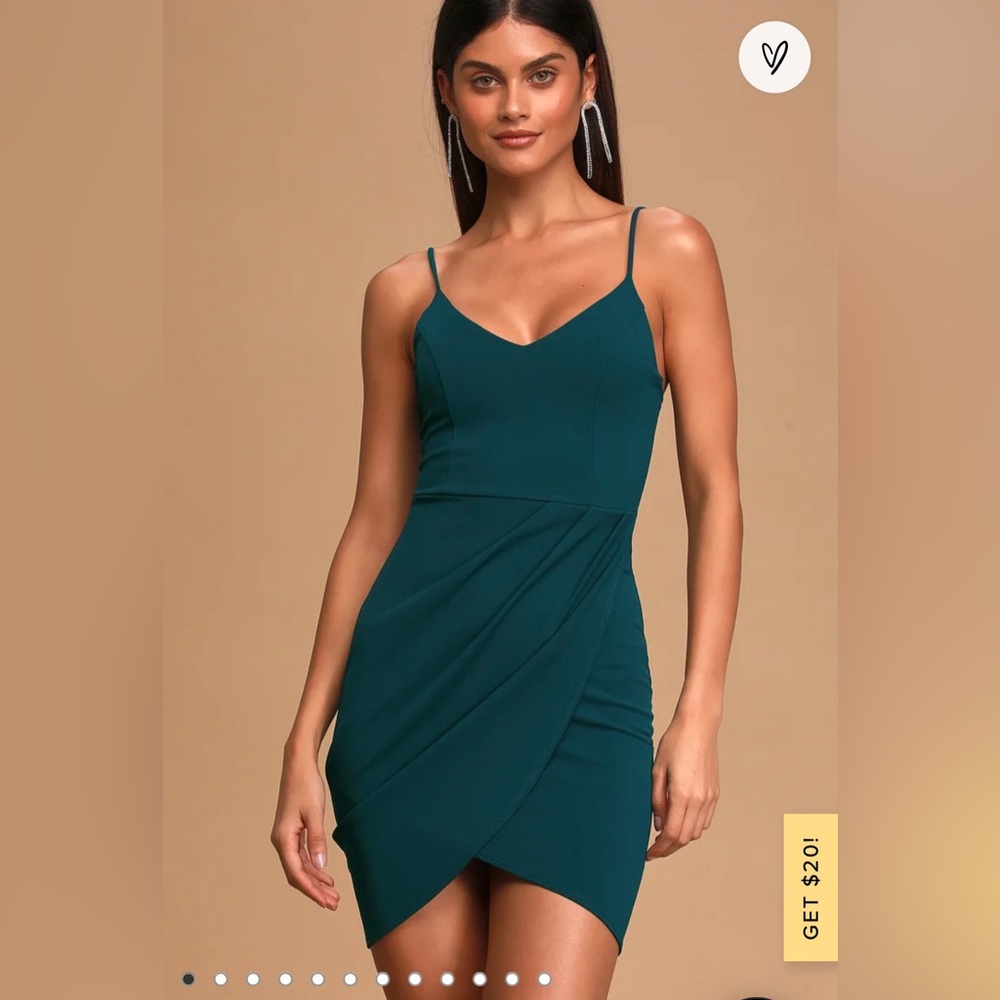 Lulu’s Forever Your Girl Teal Blue Bodycon Dress - NWOT